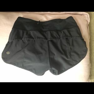 Black Lululemon Speed Short